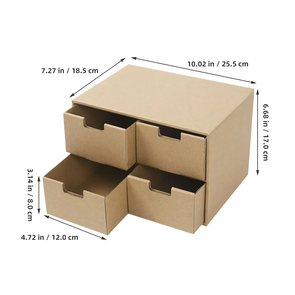 Большой вместительный ящик для хранения крафт-бумаги - Фотография_2