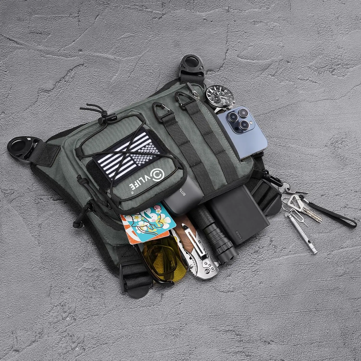 Мужская нагрудная сумка cvlife для улицы - Фотография_3