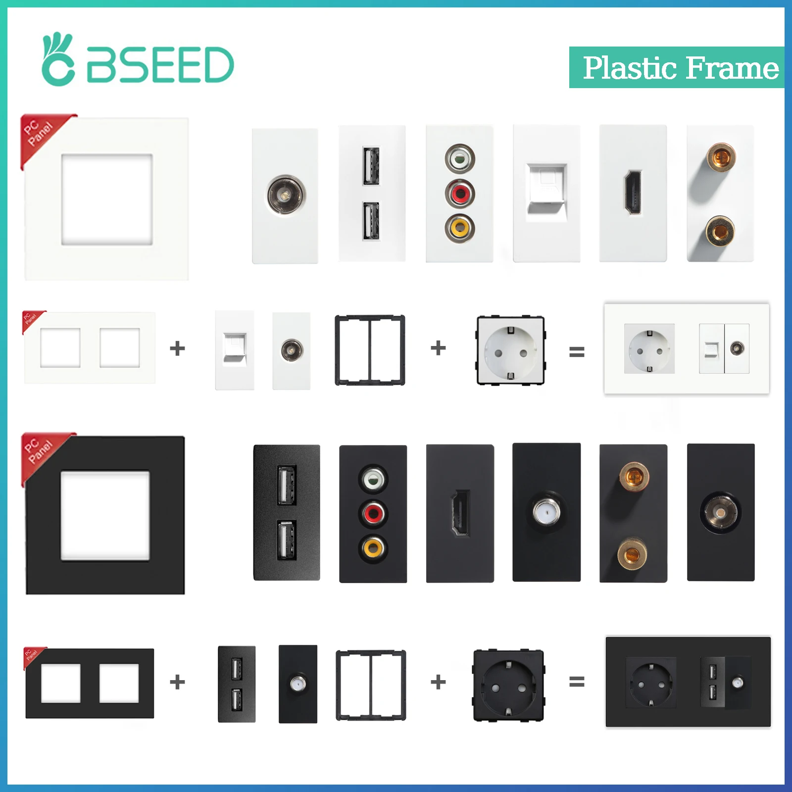 Настенная розетка bseed для интернета cat5