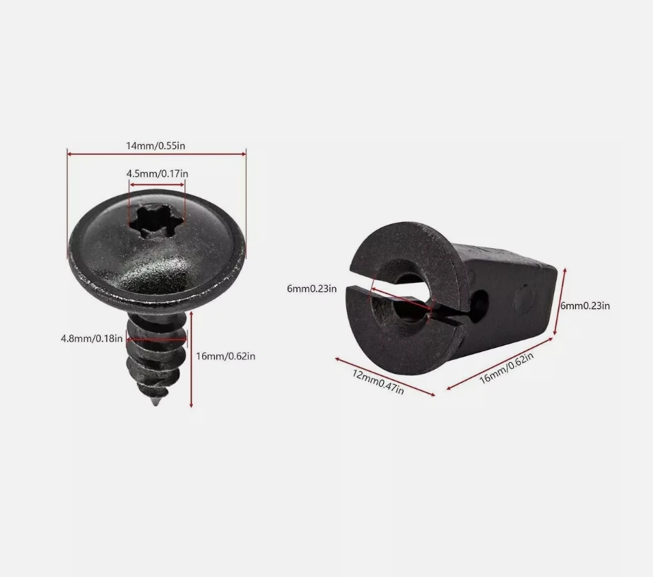 10 пар крепежных болтов для накладки шасси крыла для vw torx - Фотография_2