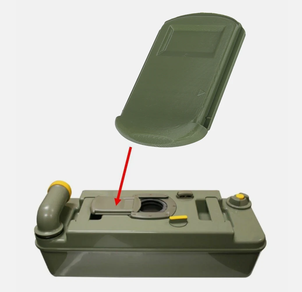 Раздвижная крышка для унитаза с кассетой для автофургона