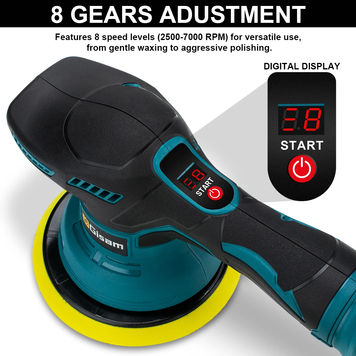Gjena cordless автомобильный полировщик - Фотография_3