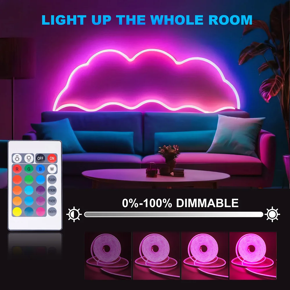 5 в usb rgb светодиодная неоновая - Фотография_3