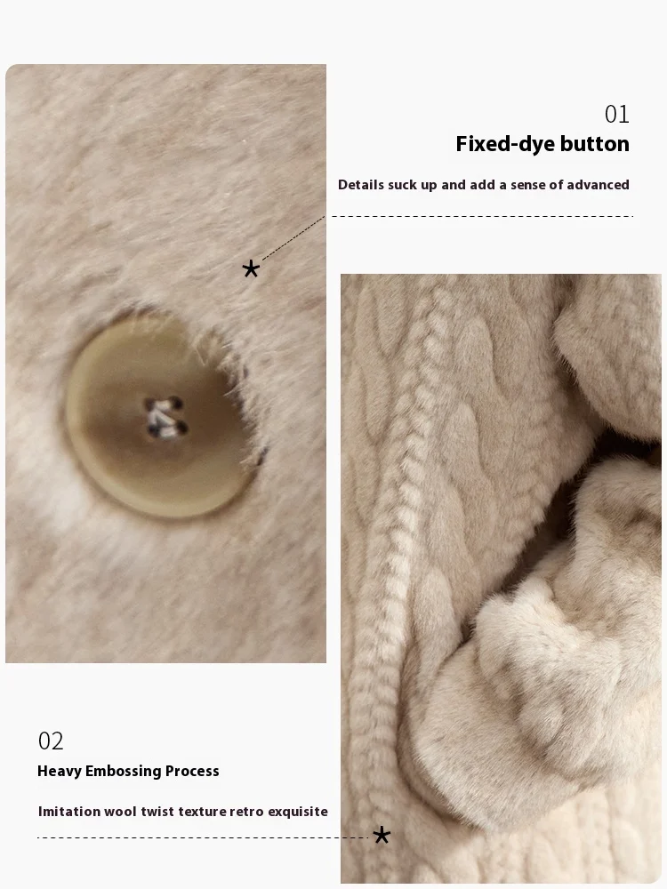 Женский утепленный длинный кардиган с искусственный мехом - Фотография_6