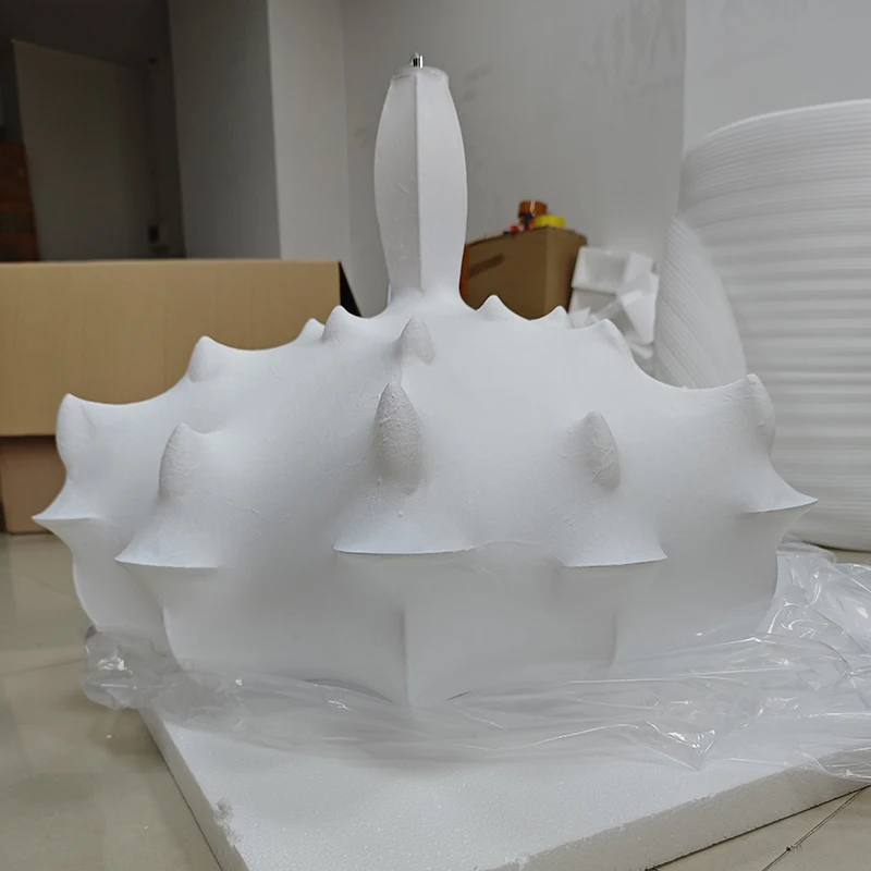 Современная японская шелковая люстра ваби-саби для гостиной - Фотография_6