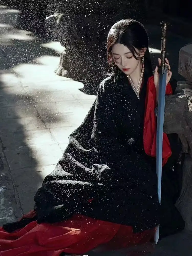 Женский комплект платья ханьфу с ощущением холода - Фотография_2