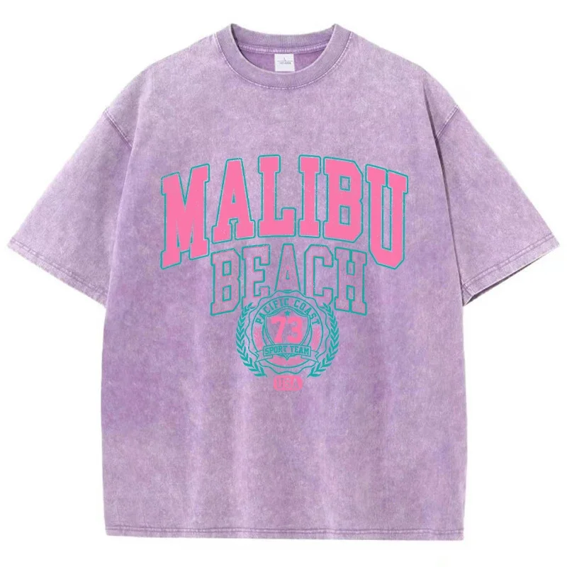 Malibu пляжная стираная футболка - Фотография_4