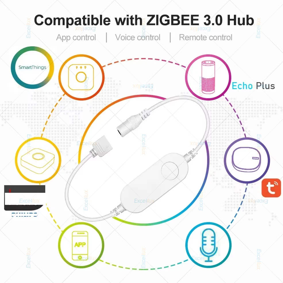 Dc 5v 12v smart zigbee rgb rgbw - Фотография_2