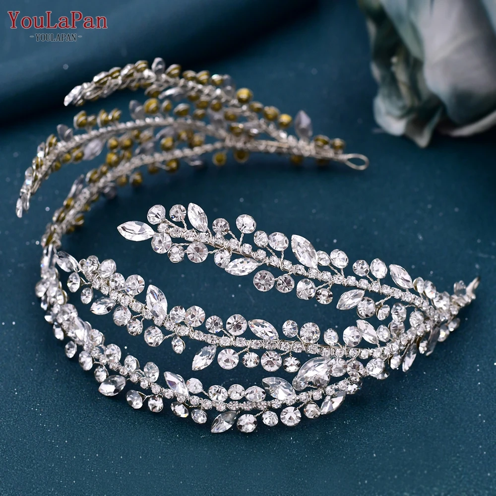 Youlapan свадебная повязка на голову со стразами - Фотография_2