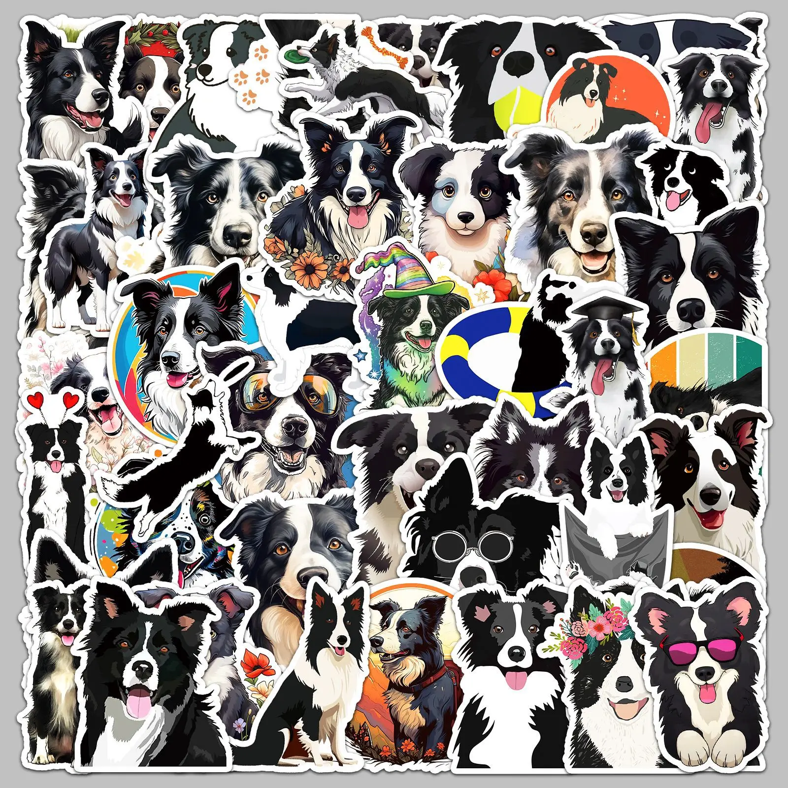 Наклейки с граффити серии border collie