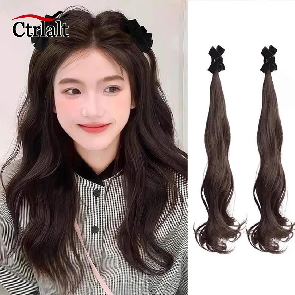 Наращивание волос с бантом и когтями