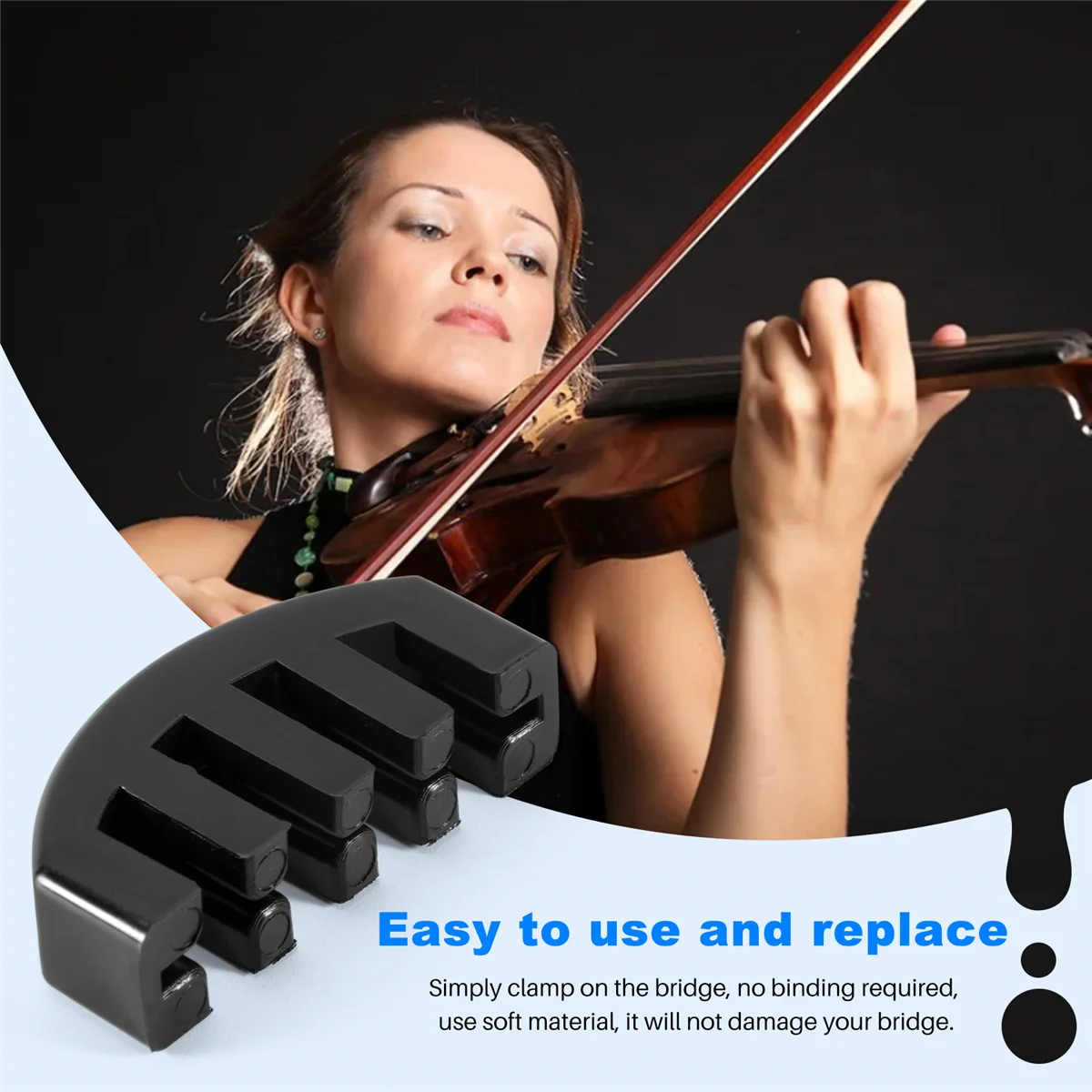 A65i rubber mute глушитель 4/4 для скрипки - Фотография_4