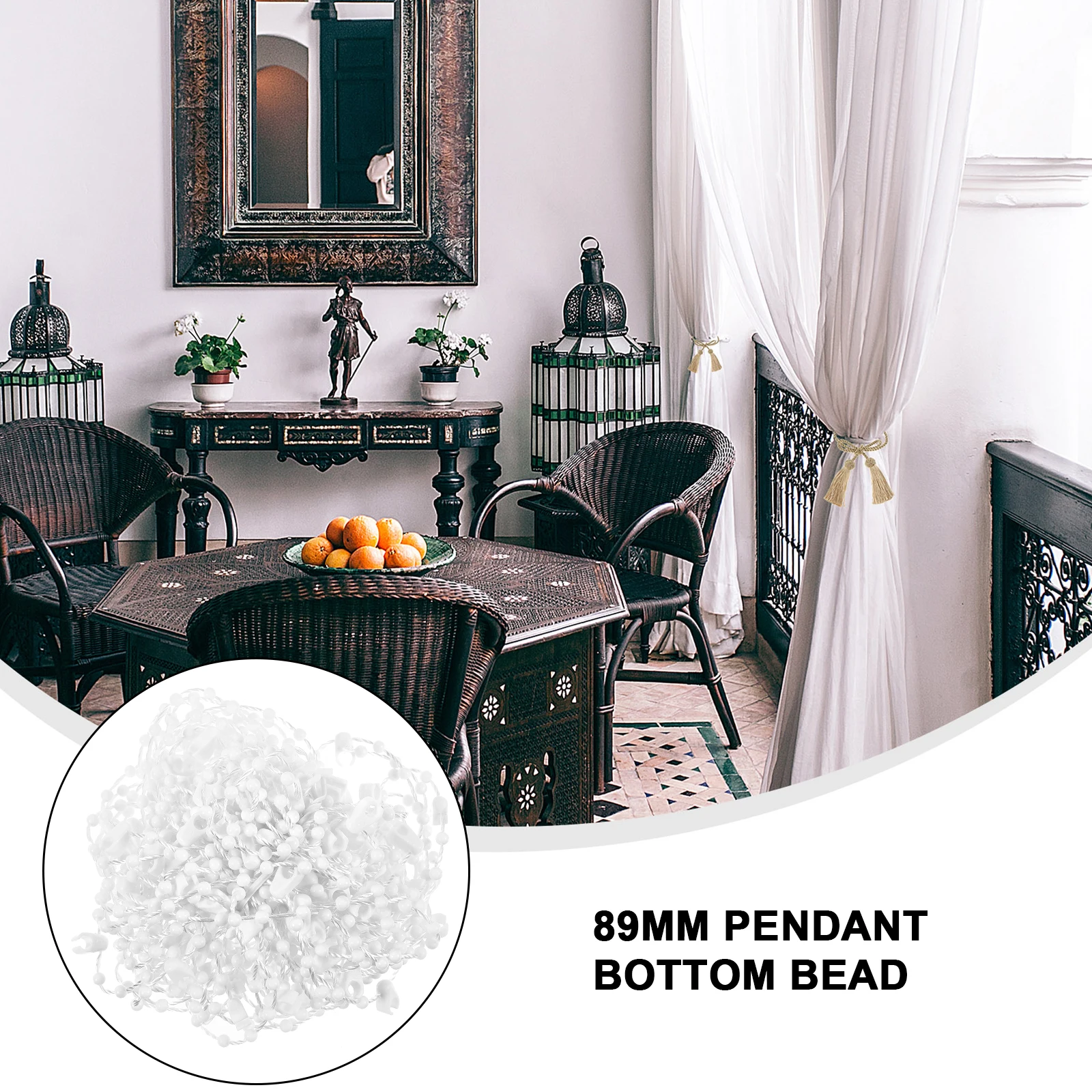 Шнур-цепочка с бисером для ремонта рулонных жалюзи