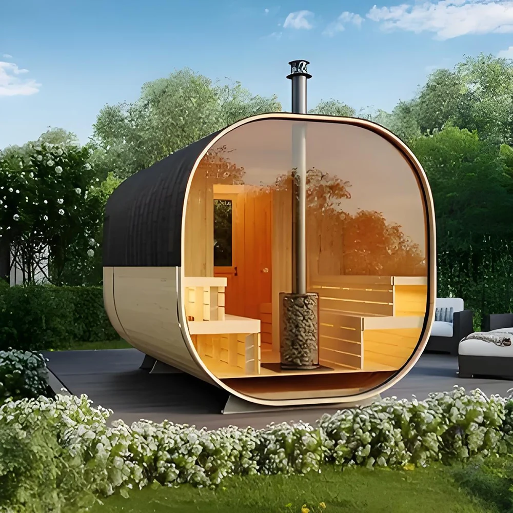 Оптовая и индивидуальная 4-местная уличная традиционная сауна - Фотография_6
