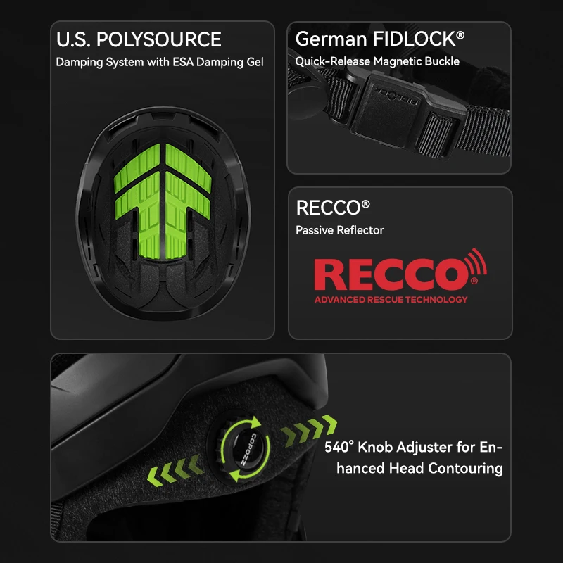 Copozz зимний лыжный шлем цельный - Фотография_4