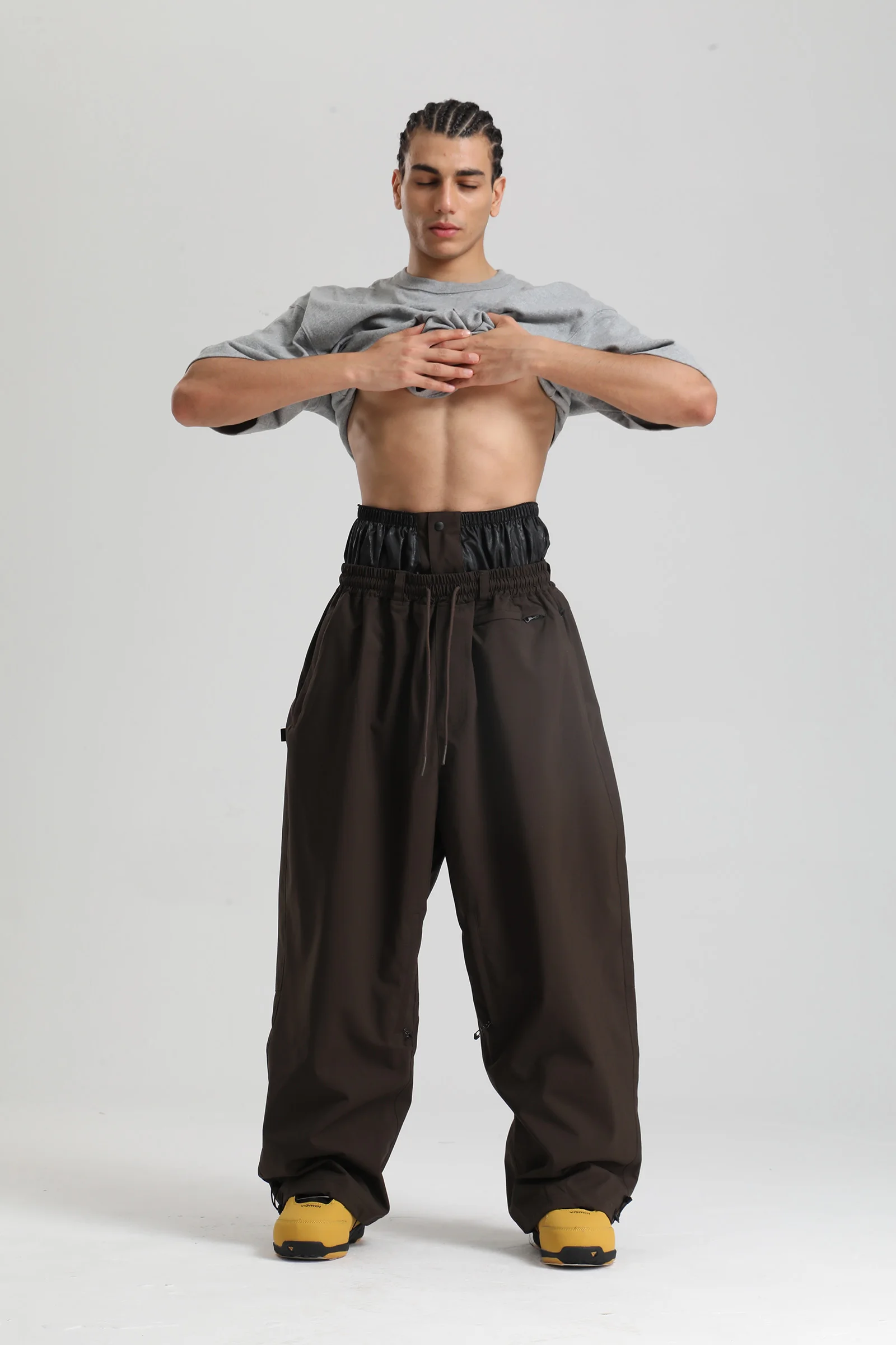 Унисекс свободные лыжные брюки-карго - Фотография_3