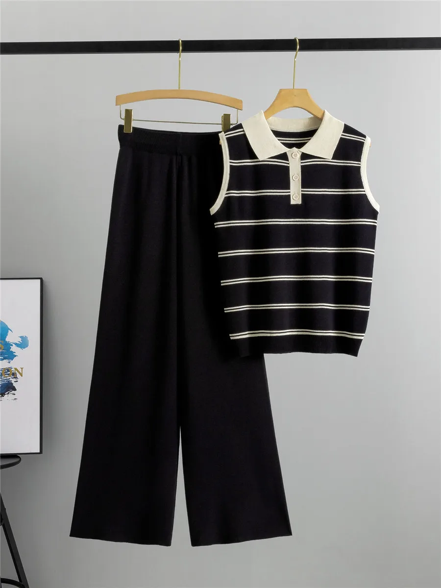 Женский комплект из 2-х предметов в полоску - Фотография_3