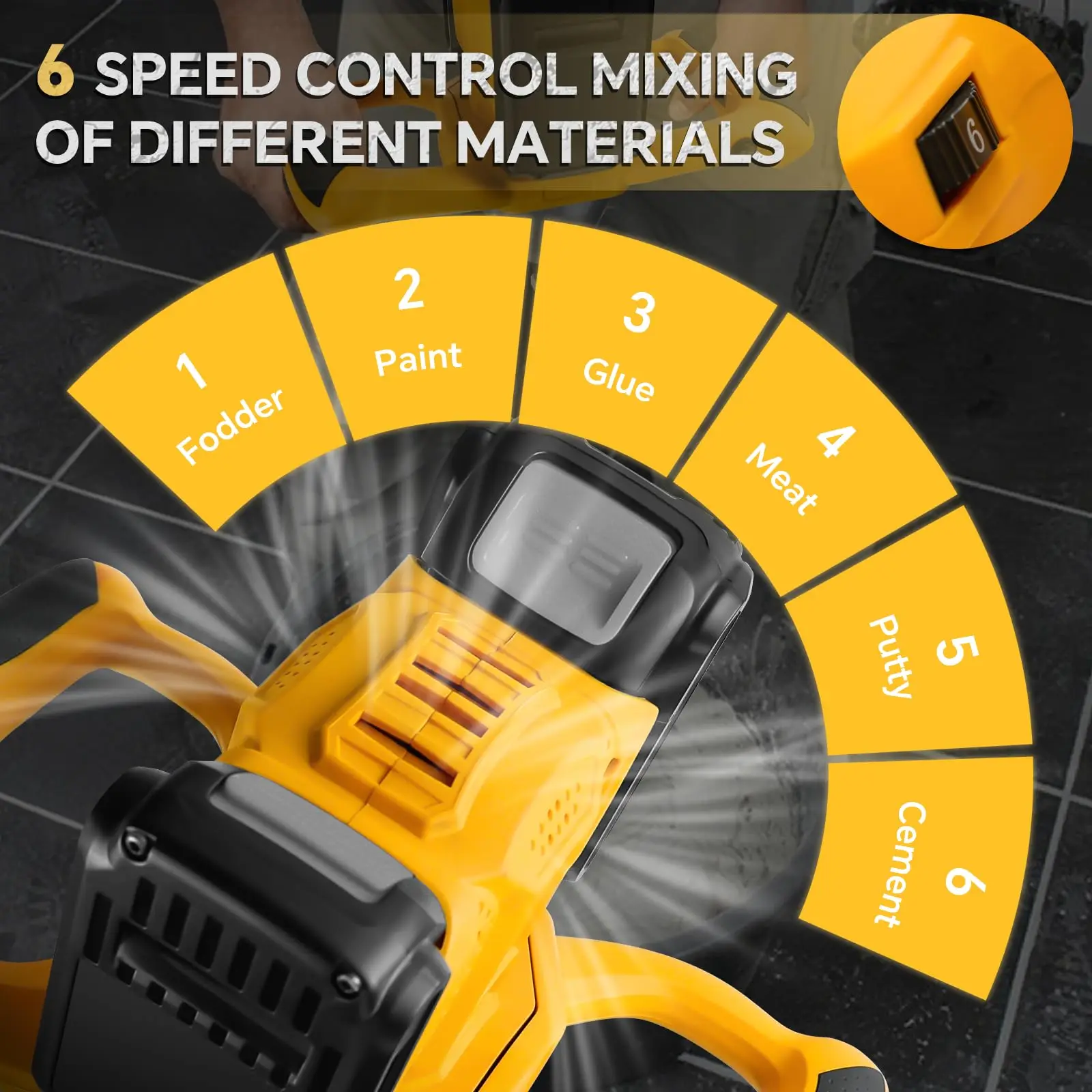 Беспроводной миксер для цемента подходит для dewalt - Фотография_6