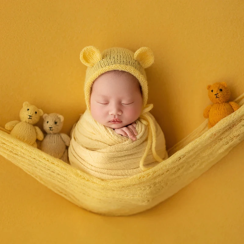 Кружевная шапка для фотосъемки новорожденных - Фотография_2