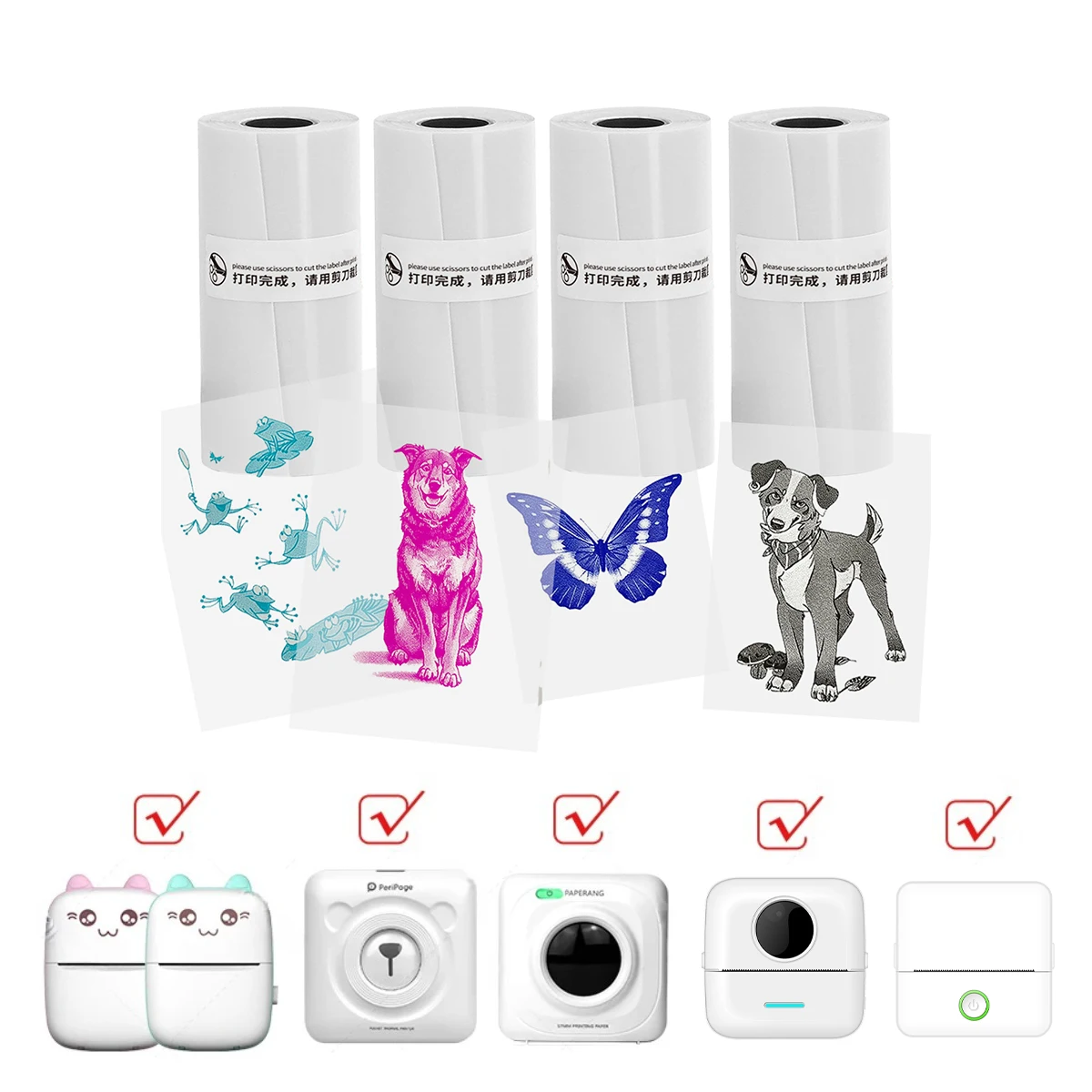 Transparent self-adhesive thermal