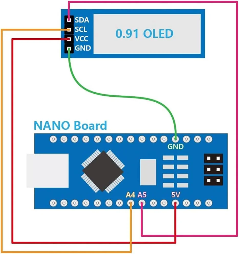 0,91-дюймовый 128x32 iic i2c белый/синий - Фотография_4