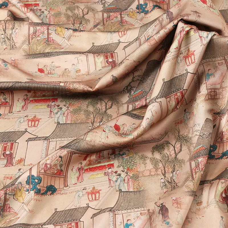 Ацетатная атласная печатная ткань для среднего и пожилого возраста - Фотография_2