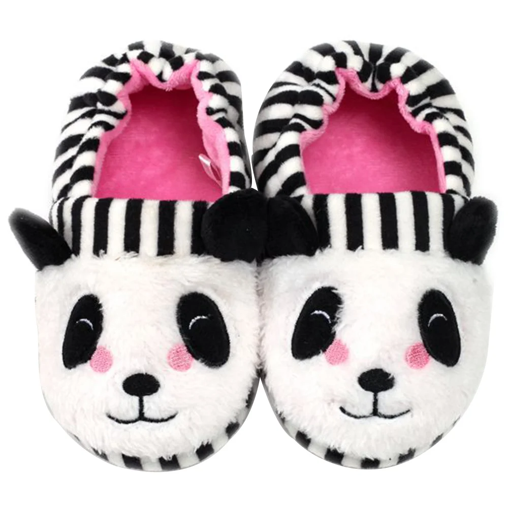 1 пара противоскользящих теплых детских тапочек с рисунком панды