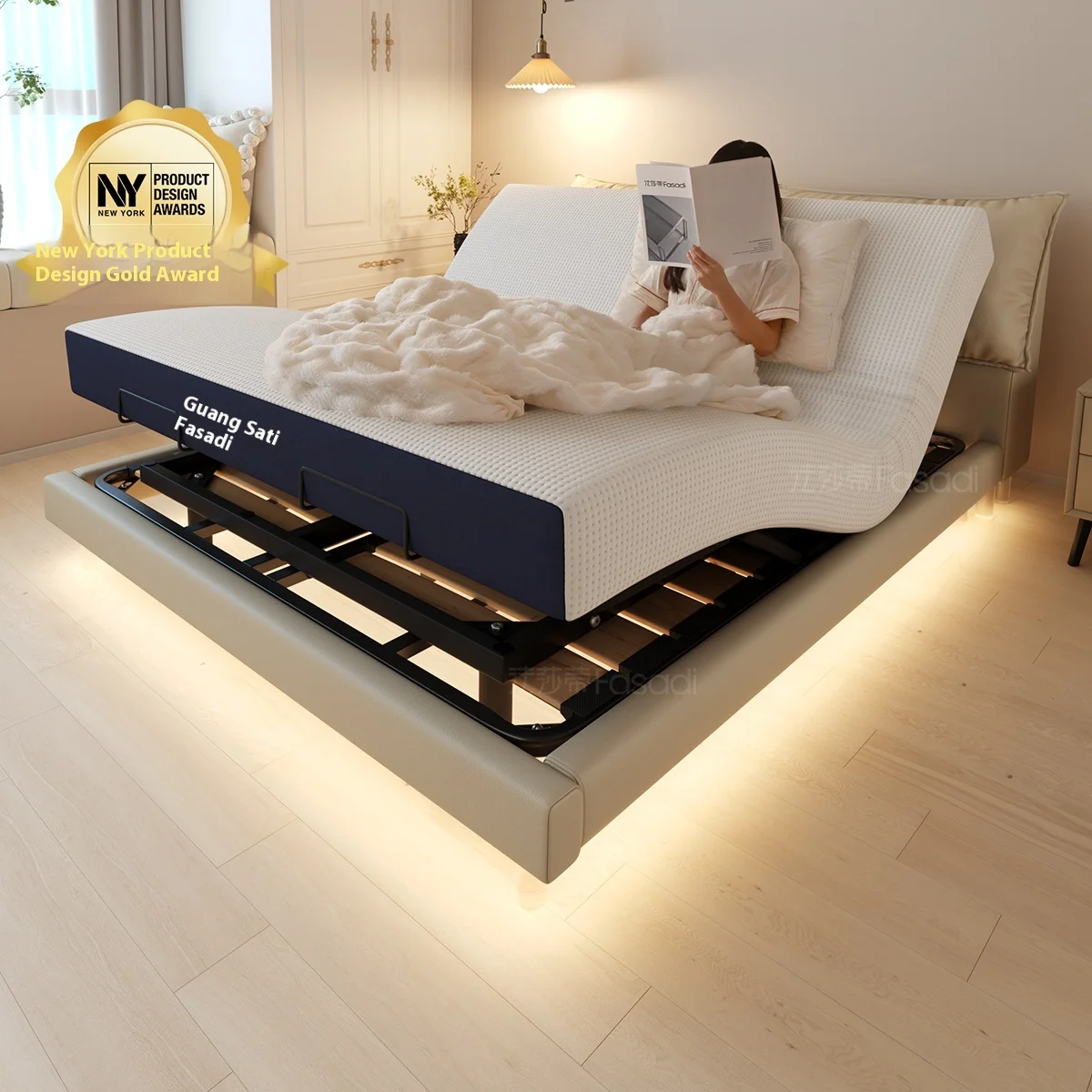 Многофункциональный умный каркас кровати с дистанционным управлением - Фотография_3