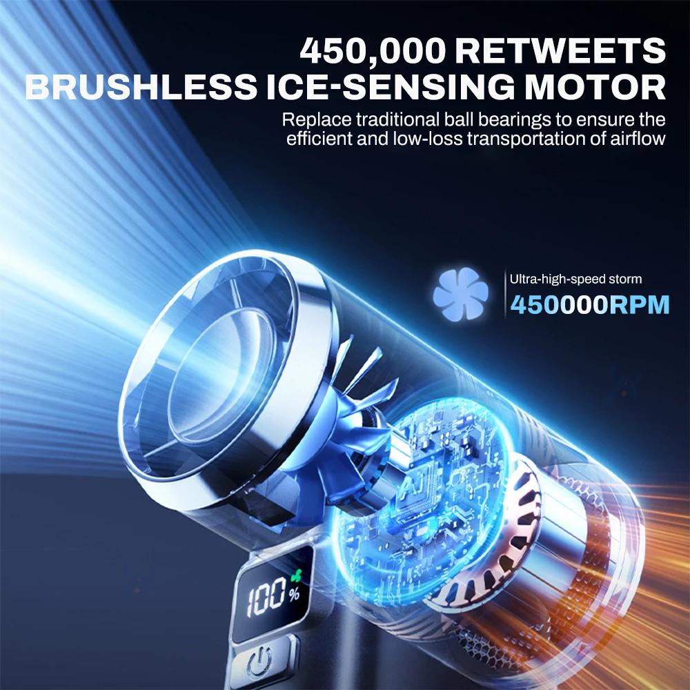 Портативный ручной вентилятор сильный - Фотография_3