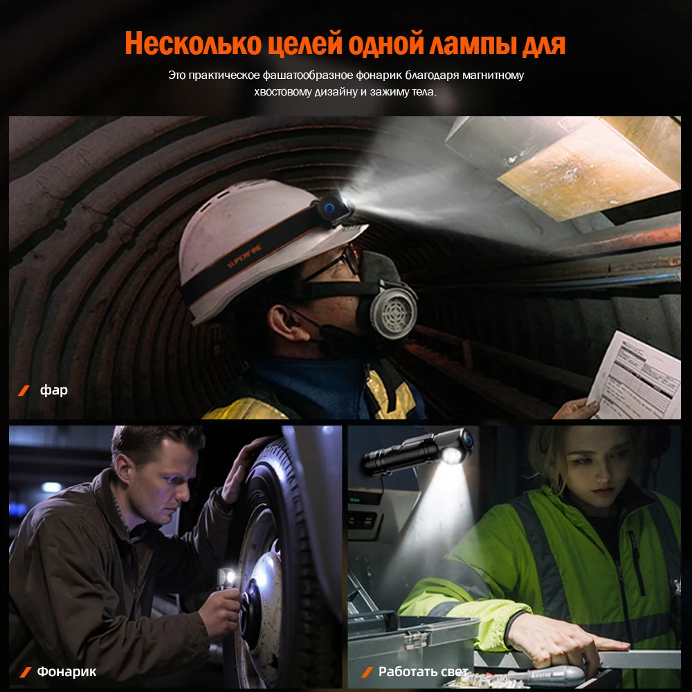 Новый светодиодный налобный фонарь superfire hs60 - Фотография_6