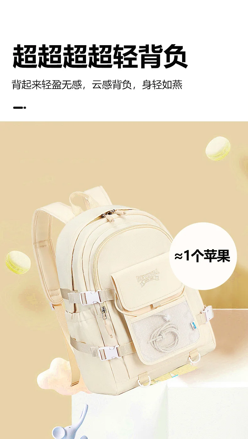 Школьный рюкзак для однотонных мальчиков и девочек - Фотография_3