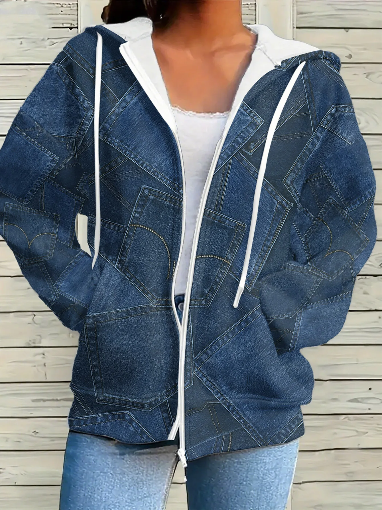 Модная женская толстовка с объемным - Фотография_4