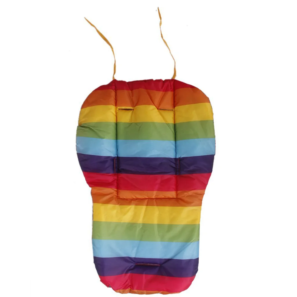 Разноцветная радужная подушка для детской коляски - Фотография_3