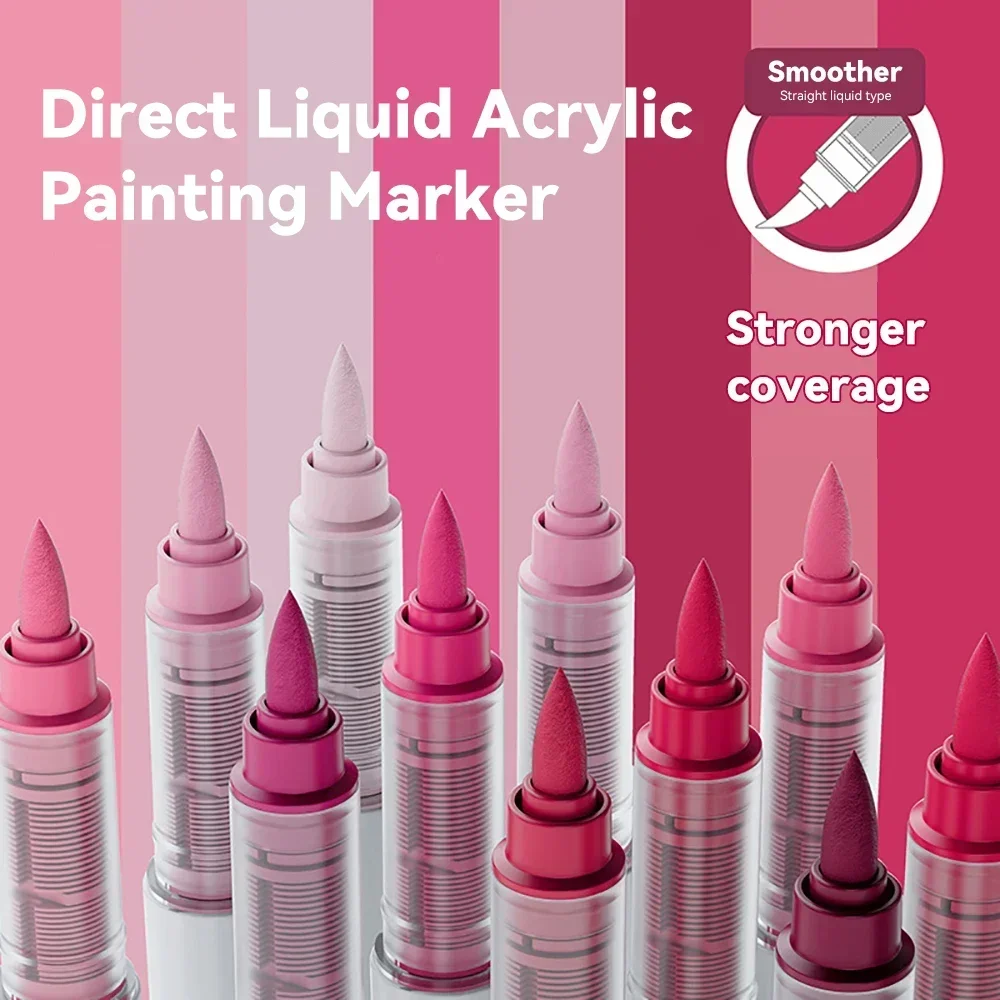 Набор акриловых маркеров разных цветов - Фотография_2