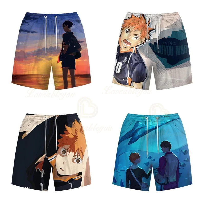Шорты haikyuu пляжные для мальчиков и девочек