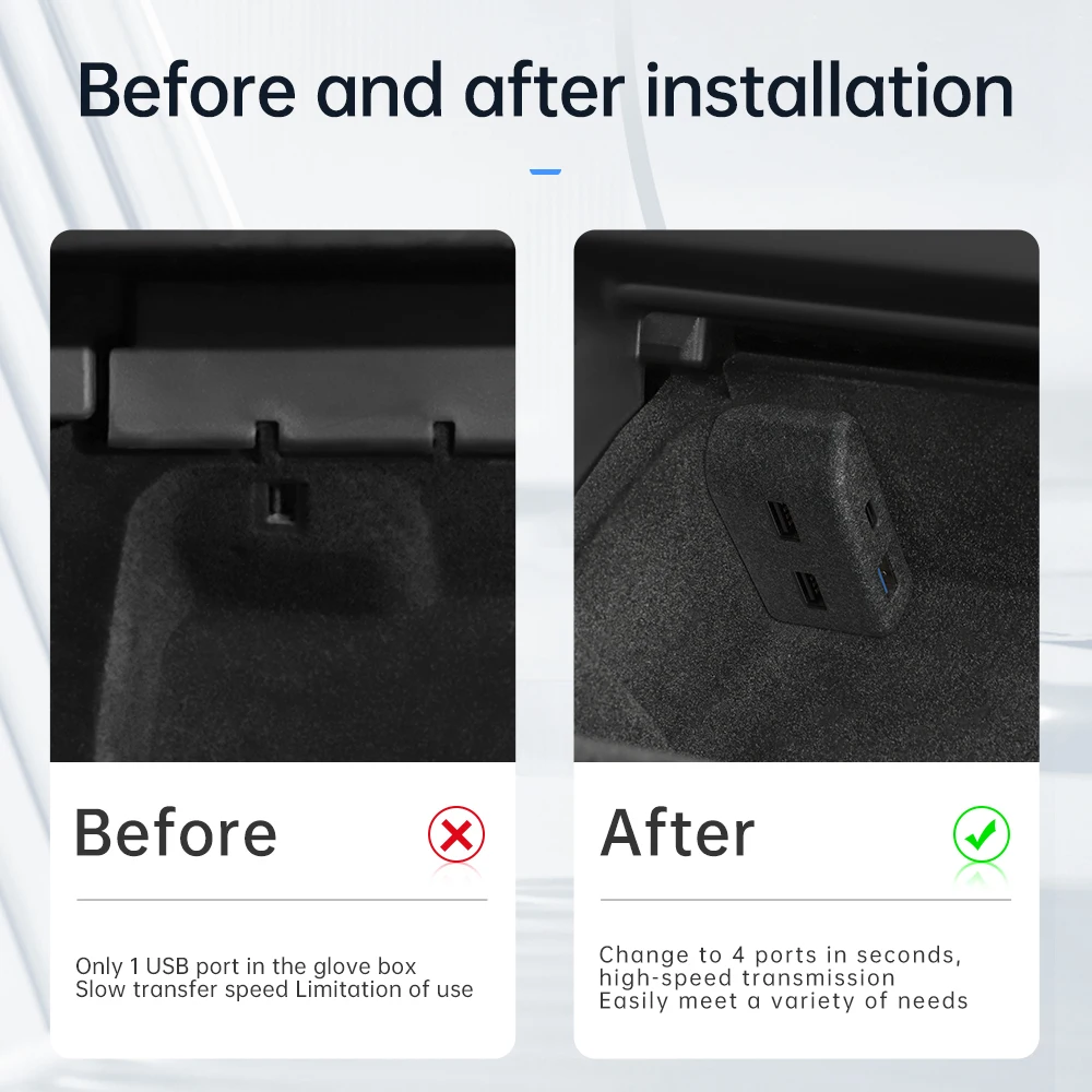 Док-станция yz для перчаточного ящика для tesla model 3 y highland juniper - Фотография_3