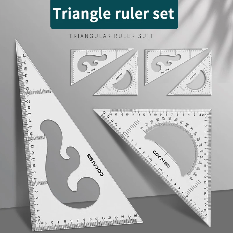 Многофункциональная треугольная линейка 18/22/27/32/37/42 см