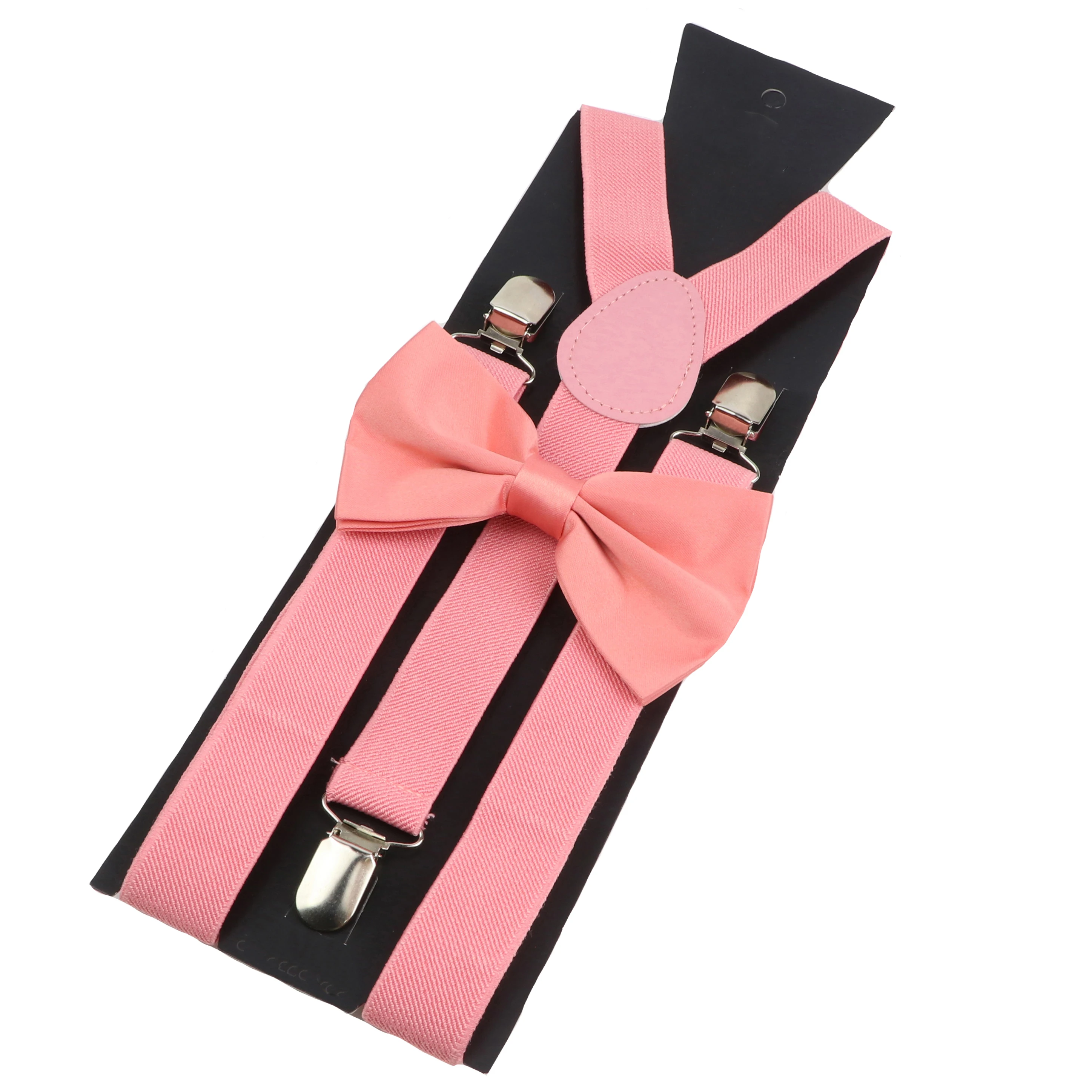 Комплект из эластичных кожаных подтяжек-бантиков для мужчин и женщин - Фотография_3