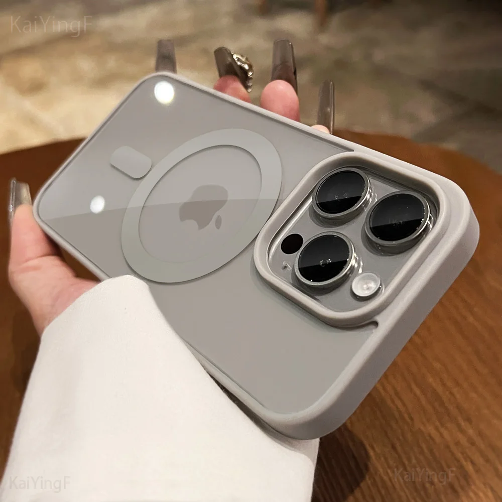 Роскошный прозрачный чехол magsafe для iphone 16