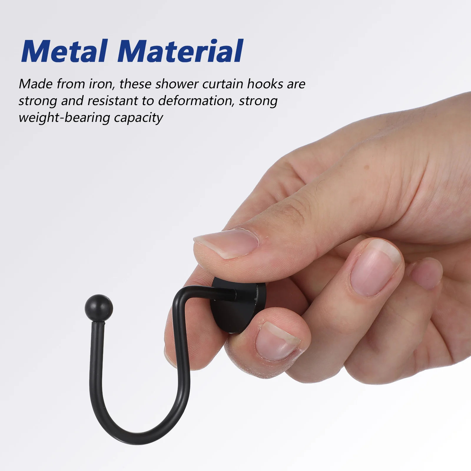 Крючки для занавесок для душа в ванной комнате - Фотография_6