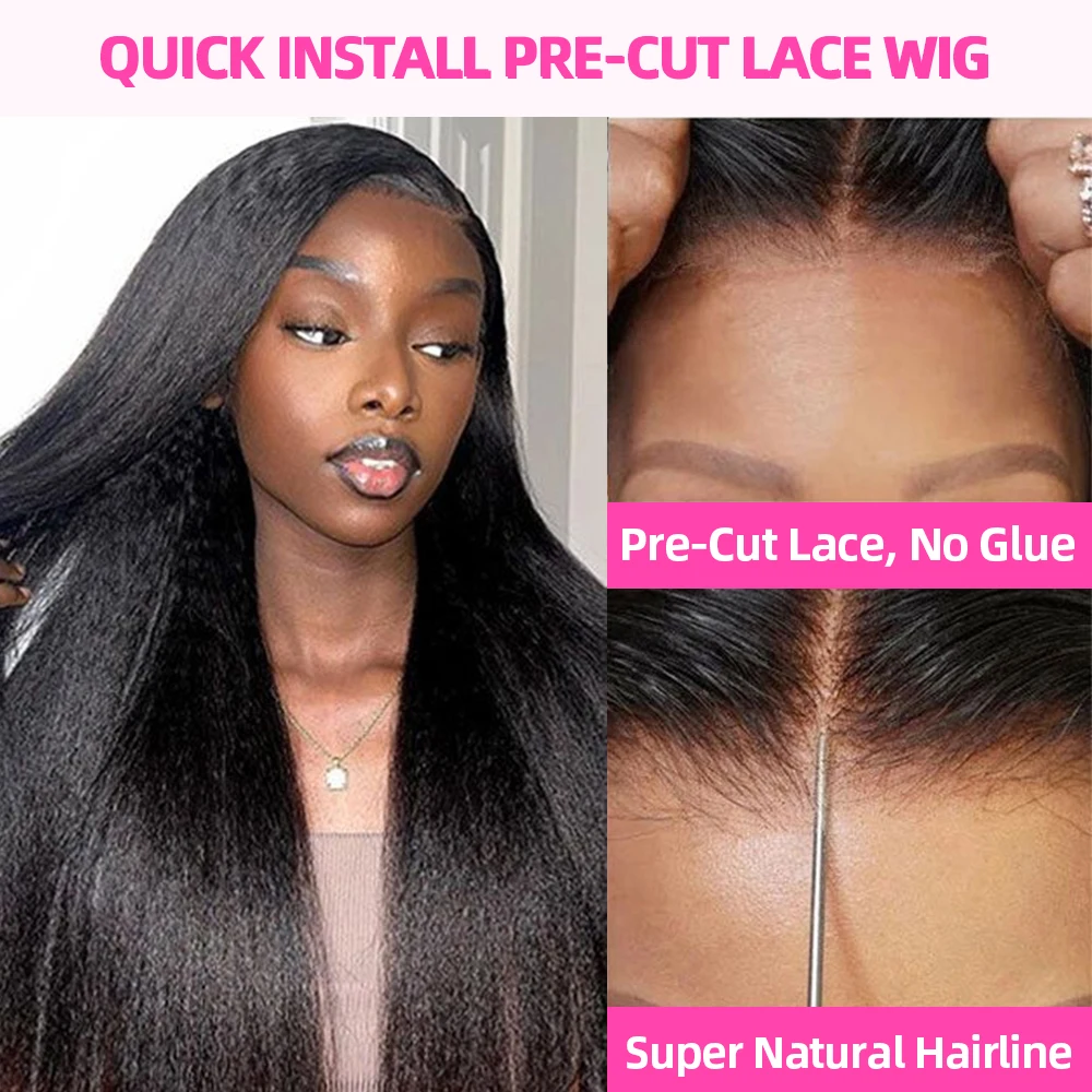 250% kinky straight glueless wig - Фотография_2