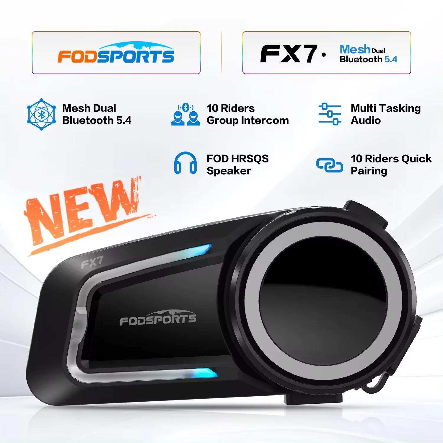 Fodsports fx7 bluetooth-гарнитура для мотоциклетного шлема