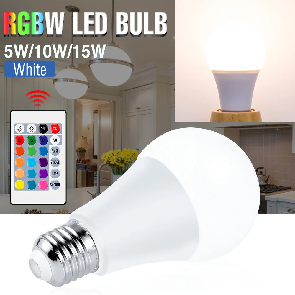 Светодиодная лампа e27 rgb с регулируемой яркостью