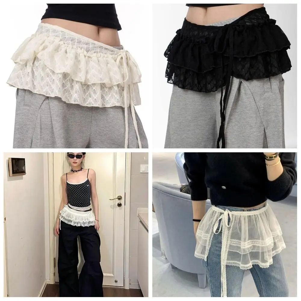 Модные балетные кружевные мини-юбки в корейском стиле - Фотография_6