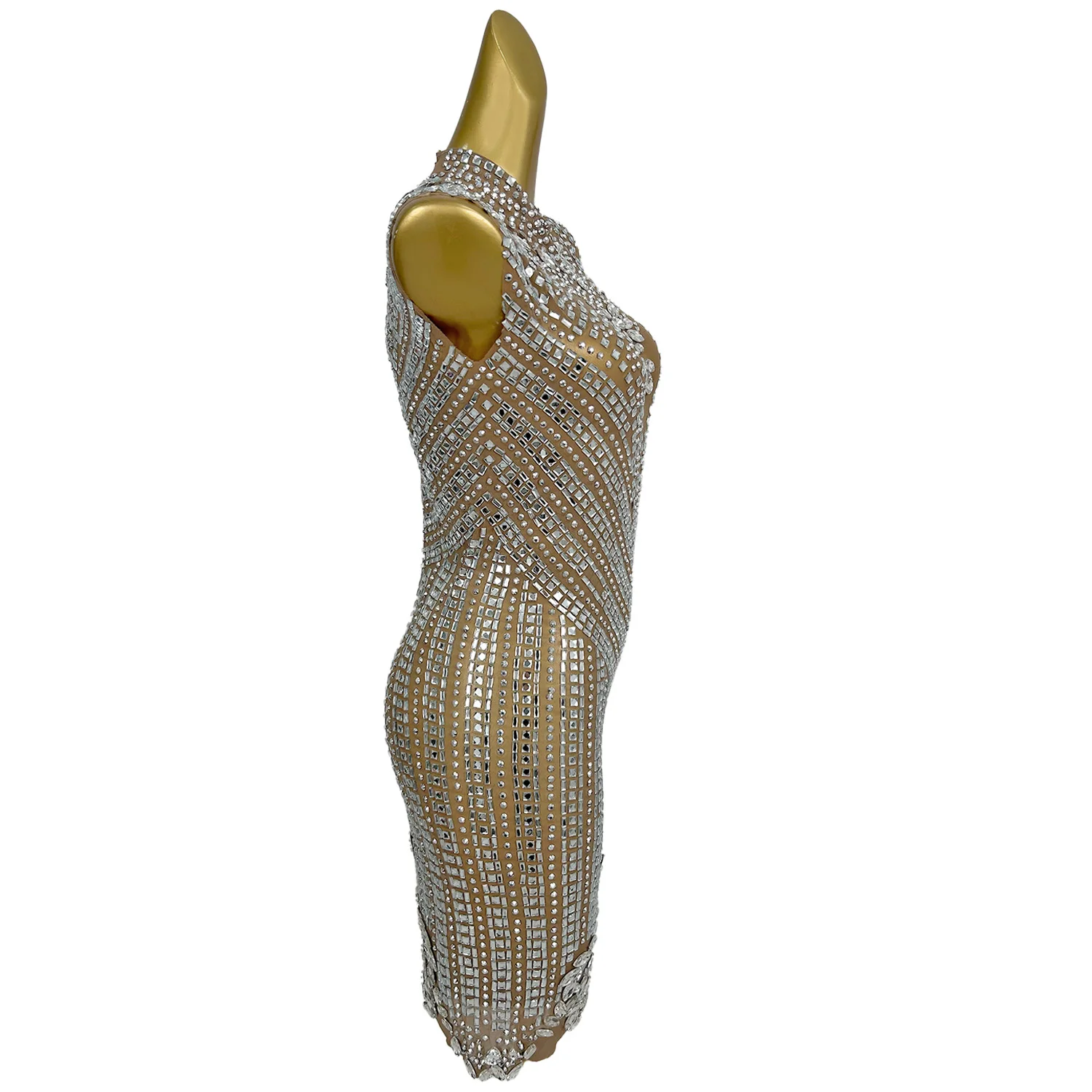 Облегающие платья с кристаллами для женщин