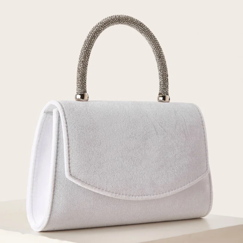 Бархатный плюшевый элегантный вечерний клатч - Фотография_2