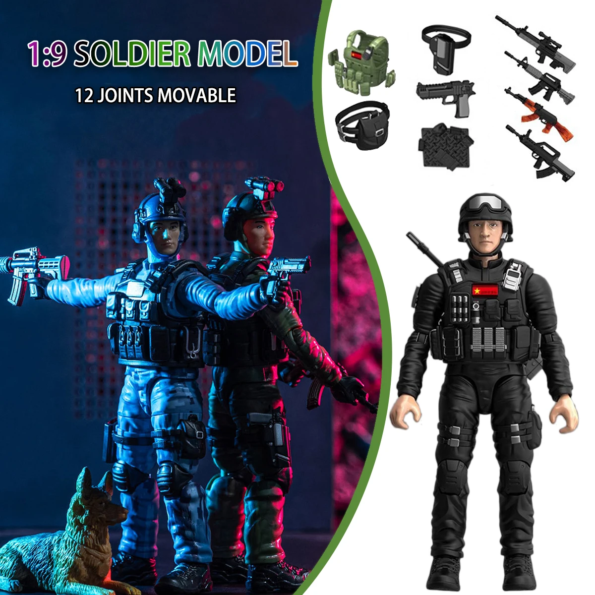 Новинка 1:9, подвижные тактические куклы