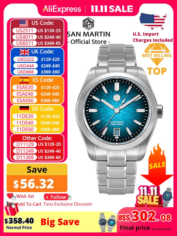 Часы san martin 39 мм sn0144 "jianzhan" gada miyota 9015