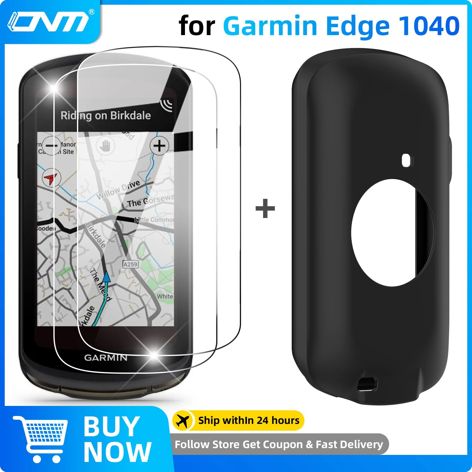 Закаленное стекло + чехол для garmin edge 1040