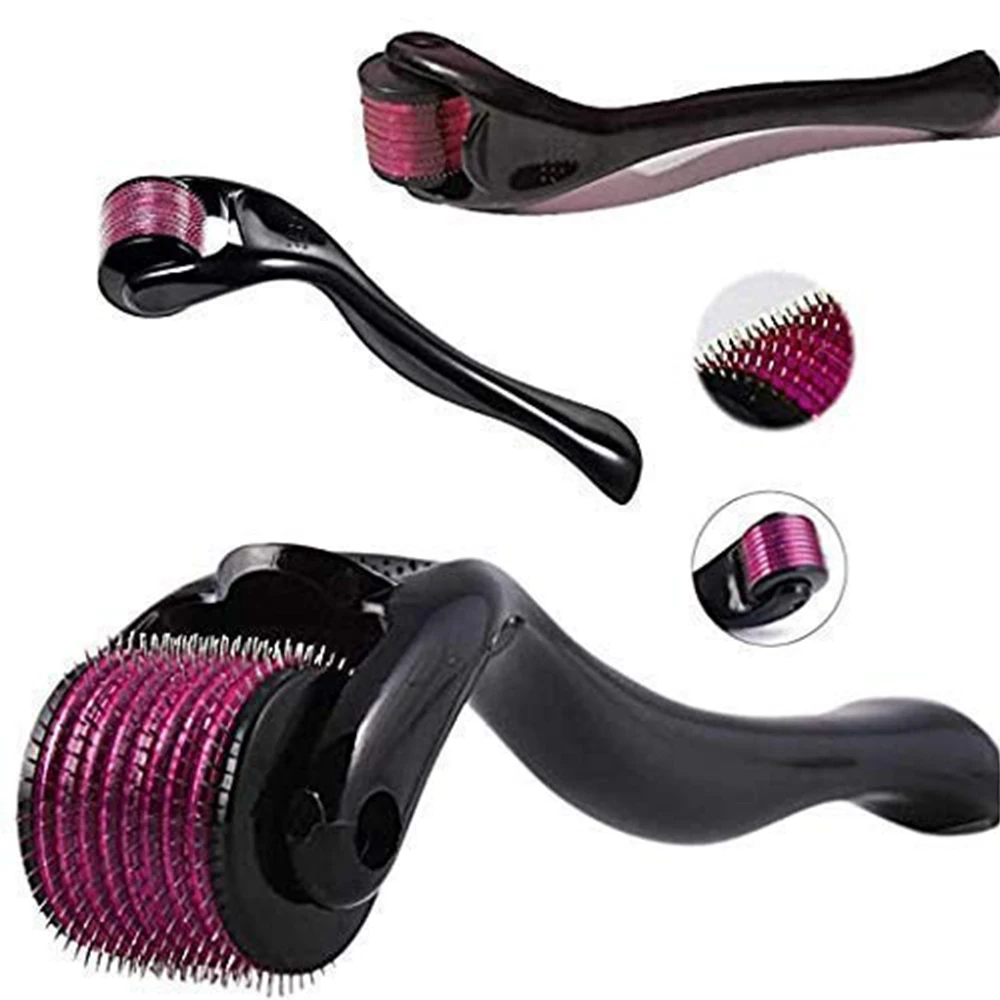 Фиолетовый, черный ролик derma roller из нержавеющей стали 540 - Фотография_3